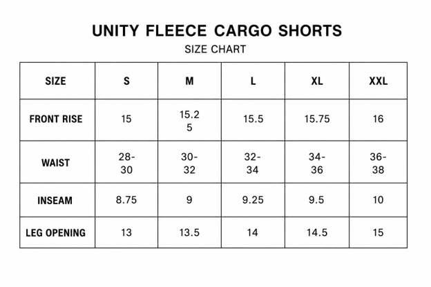 Unity Cargo Fleece Shorts